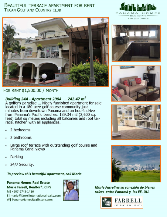 New Listing in Tucan Golf and Country Club Panama New Listing in Tucan Golf and Country Club Panama