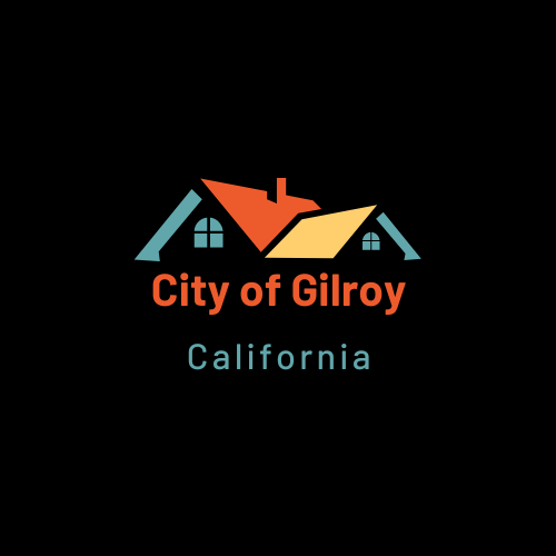 Drawing of a House  with City of  Gilroy Tag