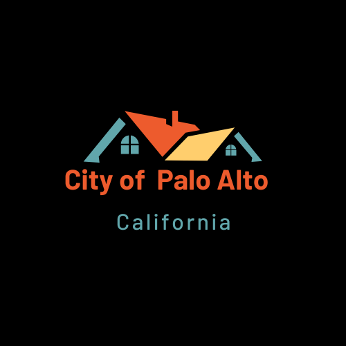 Drawing of a House with City of  Palo Alto Tag