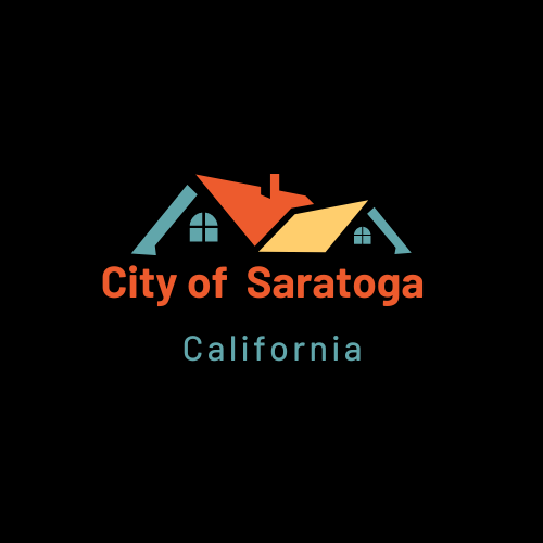 Drawing of a House with City of  Saratoga Tag