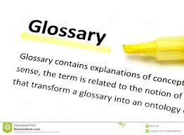 Definition Word Glossary in Dictionary