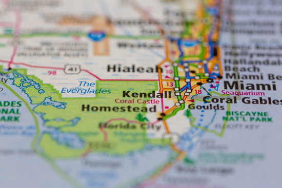 Kendall, FL map