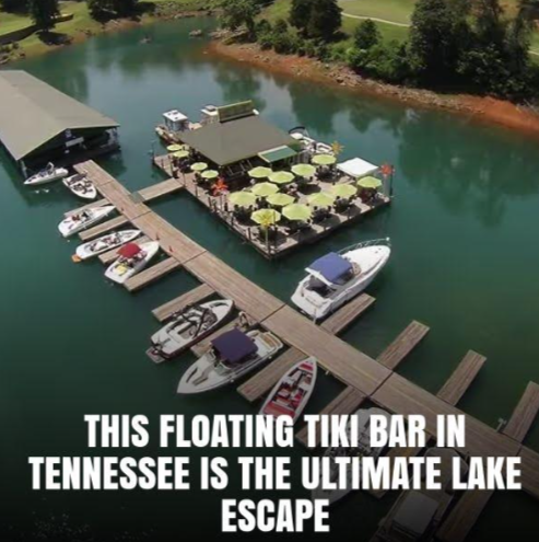 Floating Tiki Bar The Ultimate Lake Escape