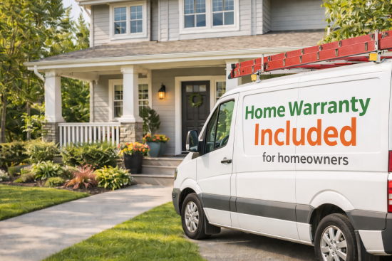 Home repair service van for home warranty article