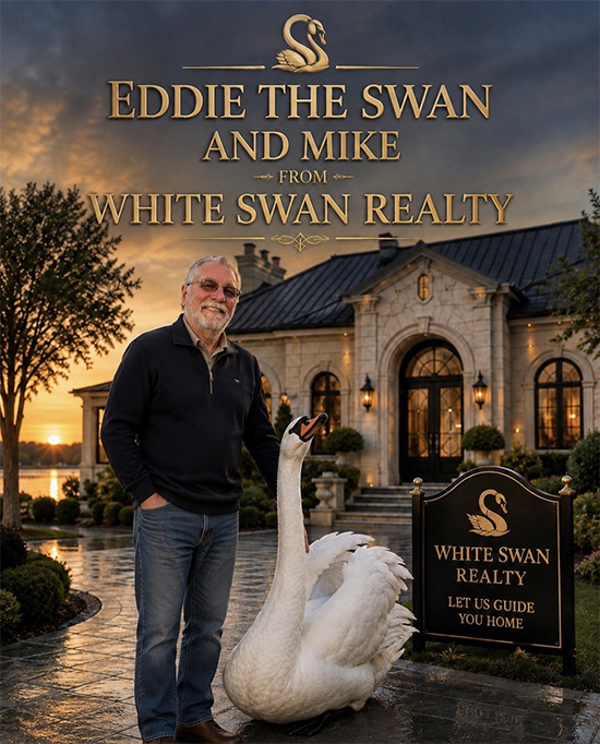 Eddie The Swan - White Swan Realty