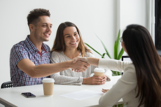 Happy real estate client